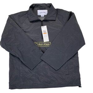 Calvin Klein Mens Relaxed Fit Box Logo Popover Jacket Size S